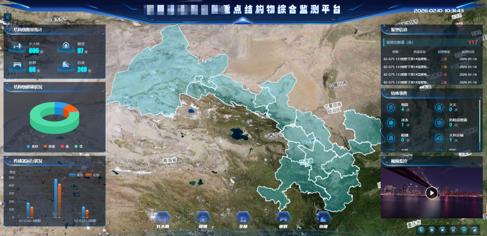 智慧交通重点结构综合监测平台